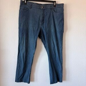 Ermenegildo Zegna Mens Blue 5-Pocket Chino Pants Sz 40 Lightweight Straight